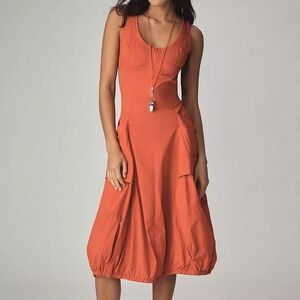 Daily Practice Fastpack Bubble-Hem Midi Dress